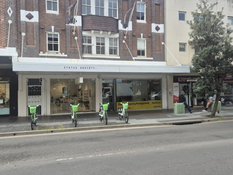 Shopfront awning along Hall Street, Bondi Beach